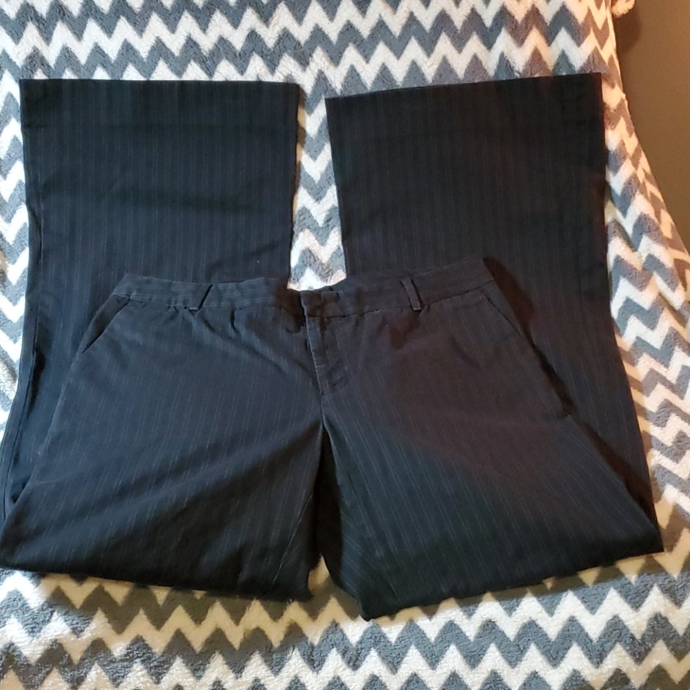 Gap pinstripe wide leg pants